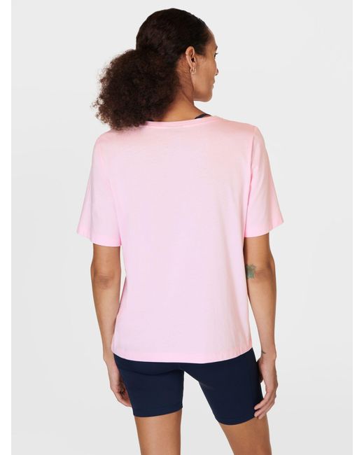 Sweaty Betty White Essential Organic Cotton Blend V-neck T-shirt