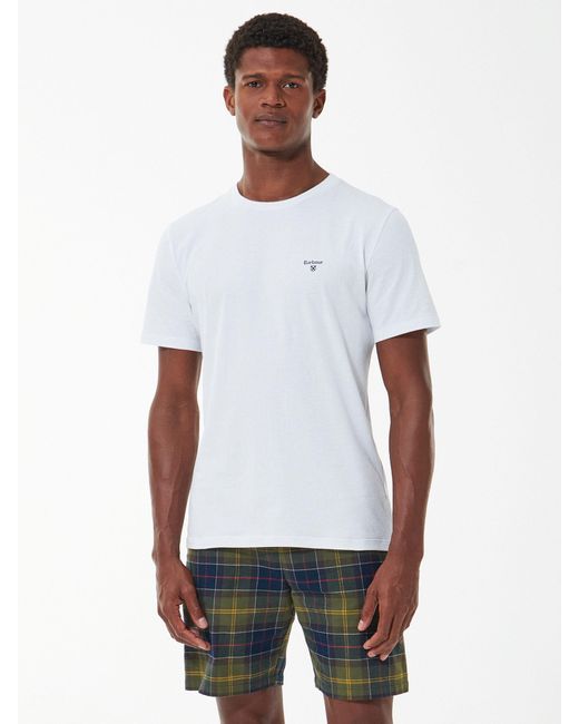 Barbour White Thomson Short Sleeve Pyjama Set for men