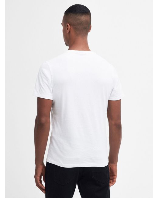 Barbour White International Spirit T-shirt for men