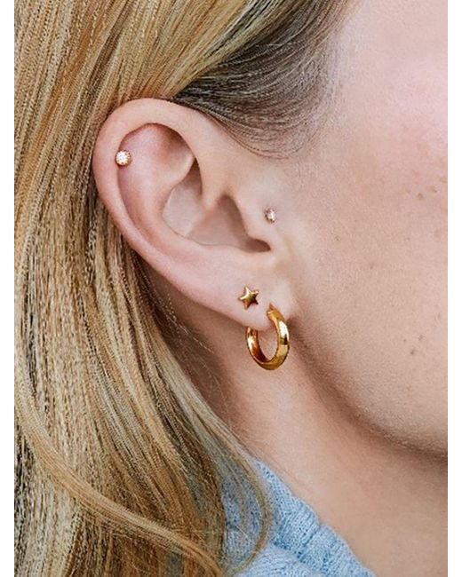 Dinny Hall Metallic Signature Chunky Hoop Earrings