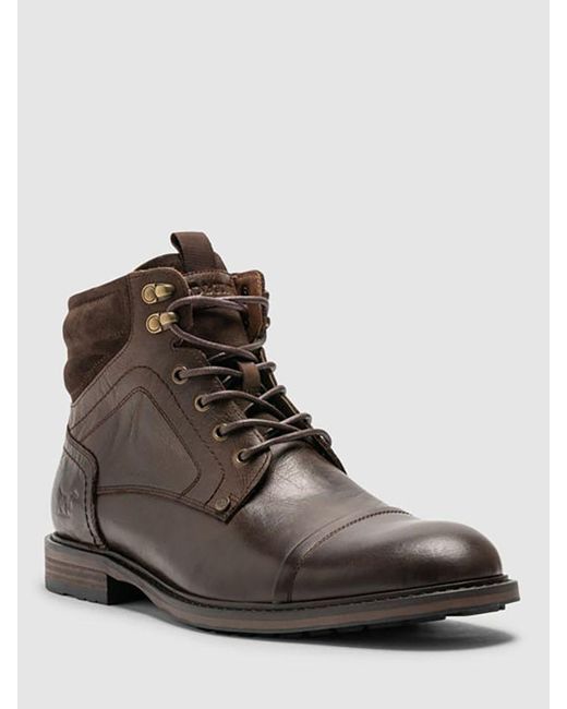 Rodd & Gunn Brown Dunedin Leather Military Boots for men