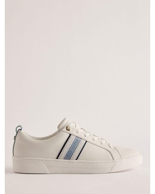 Ted Baker Natural Baily Webbing Logo Trainers