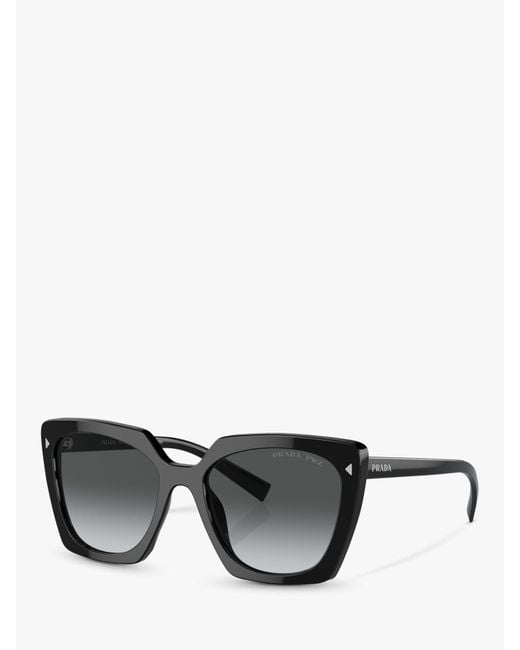 Prada Gray Pr 23zs Polarised Square Sunglasses