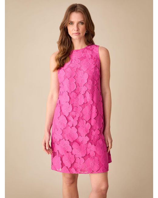 Ro&zo Pink Petite Floral Lace Mini Dress