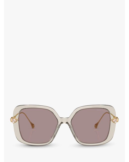 Swarovski Pink Sk6011 Square Sunglasses