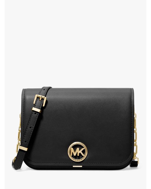 Michael Kors Black Delancey Medium Chain Messenger Bag