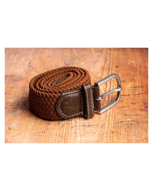 Swole Panda Brown Recycled Woven Belt for men
