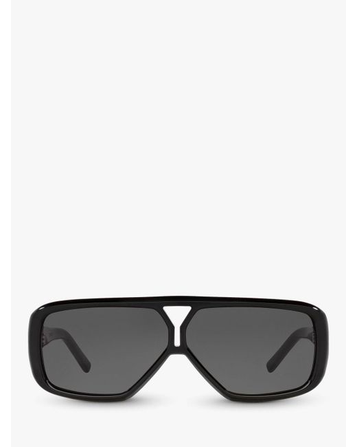 Saint Laurent Gray Ys000434 Rectangular Sunglasses