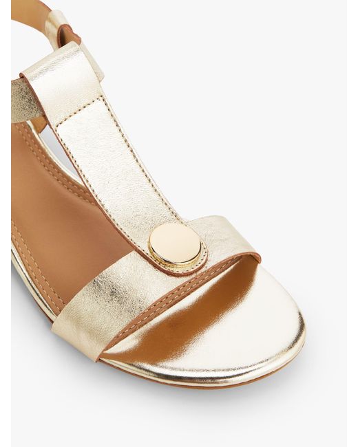 John Lewis Kiana Low Wedge Heel Sandals in Natural | Lyst UK