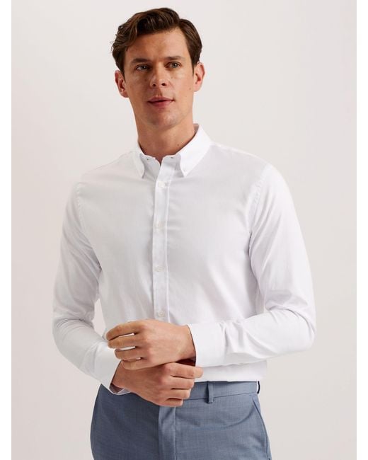 Ted Baker White Allardo Regular Premium Oxford Shirt for men