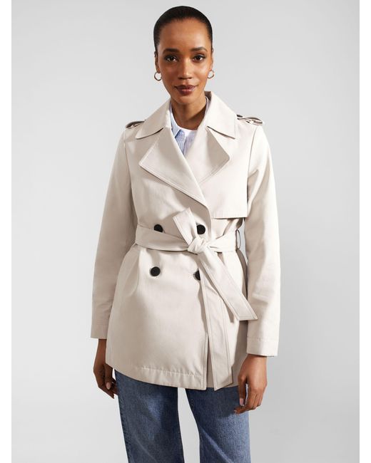 Hobbs Natural Norma Double Breasted Short Trench Coat