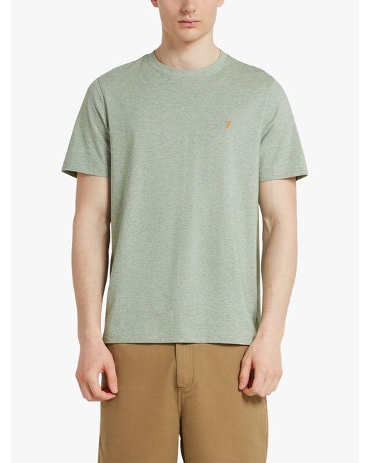 Farah Green Danny Regular Fit Organic Cotton T-shirt for men