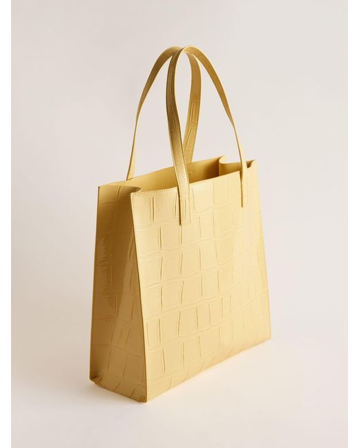 Ted Baker Natural Croccon Large Icon Shopper Bag