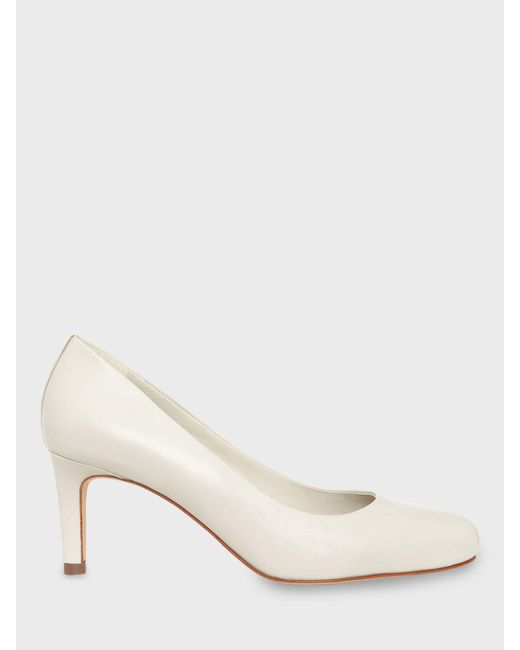 Hobbs Natural Lizzie Leather Court Shoes