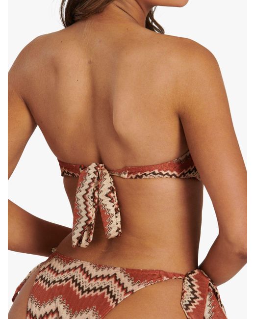 South Beach Brown Crochet Bandeau Bikini Top