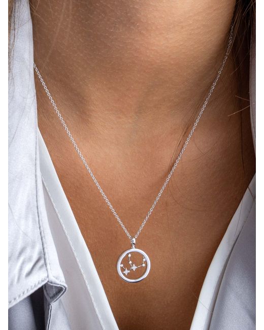 Kit Heath White Virgo Constellation Pendant Necklace