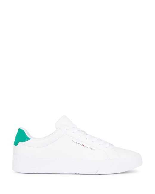 Tommy Hilfiger White Low Top Leather Trainers for men