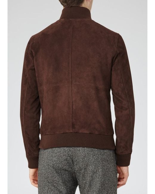 Reiss espresso suede best sale jacket
