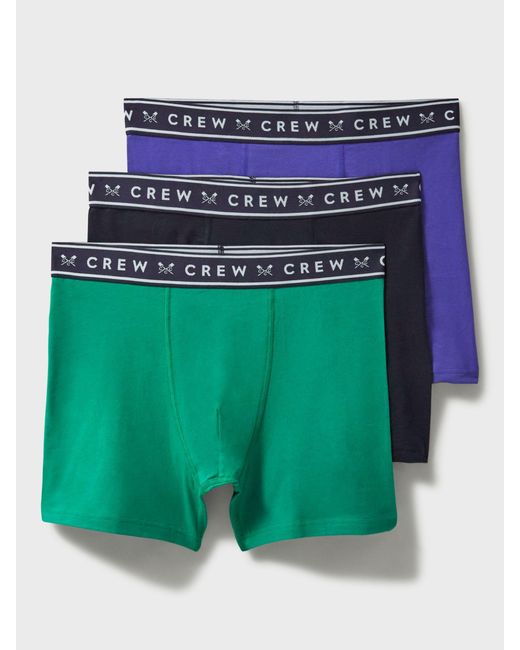 Crew Green Jersey Boxers for men