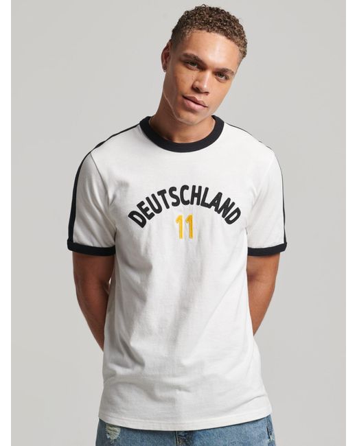 Superdry Ringspun Football Germany Matchday T-shirt in Grey for Men | Lyst  UK