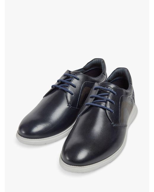 Pod Blue Aston Leather Shoes for men