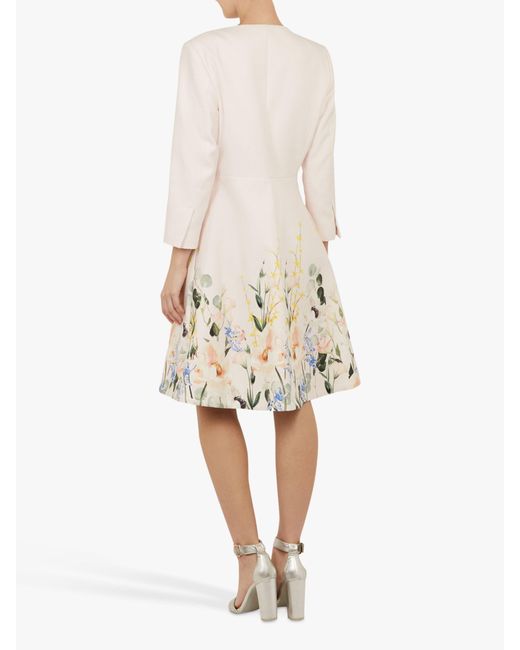 Luluuu Textured Dress Coat in Pink Nude 