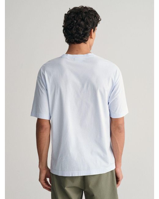 Gant White Washed Graphic Short Sleeve T-shirt for men