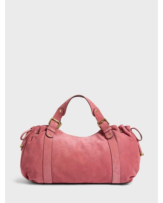 Gerard Darel Pink 24h Leather Shoulder Bag