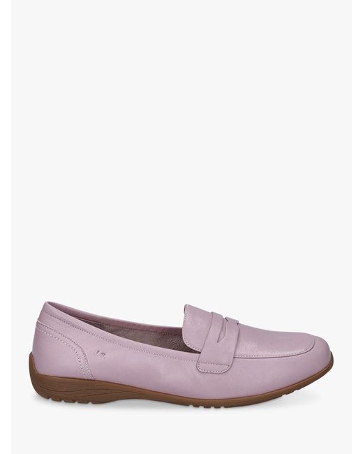 Josef Seibel Pink Fenja 22 Leather Loafers