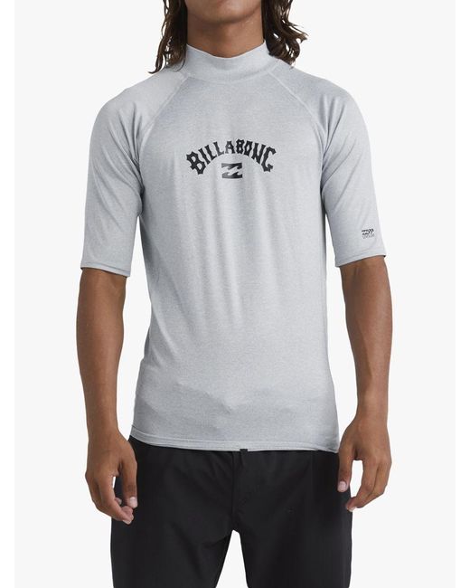 Billabong Gray Arch Wave Elbow Sleeve Upf 50 Surf T-shirt for men