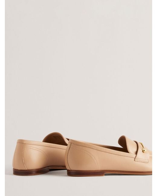 Ted Baker Natural Zzoee Flat Leather Loafers