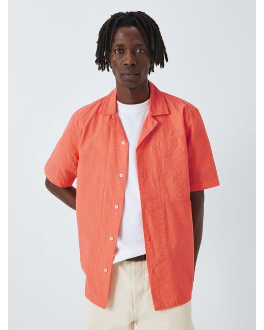 Armor Lux Orange Chemise Short Sleeve Shirt for men