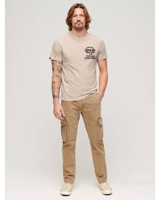 Superdry Natural Workwear Flock Graphic T-shirt for men