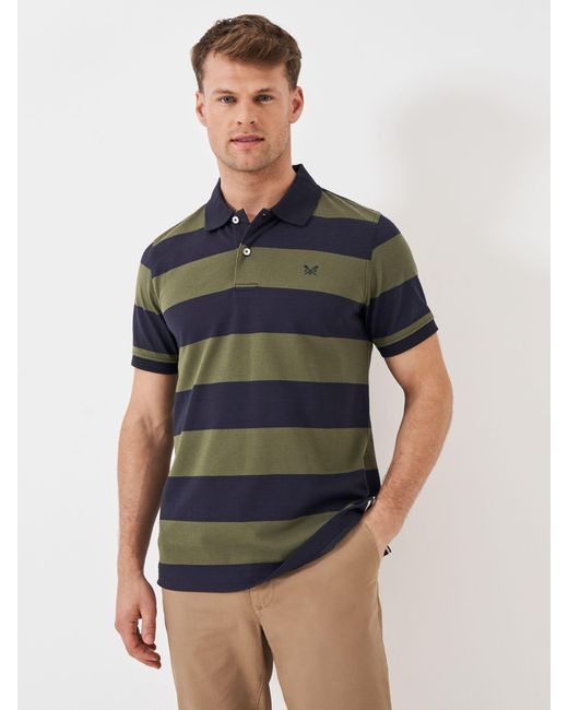 Crew Gray Stripe Polo Shirt for men