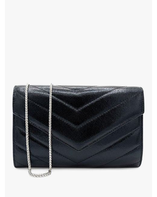 Paradox London Black Dextra Quilted Clutch Bag