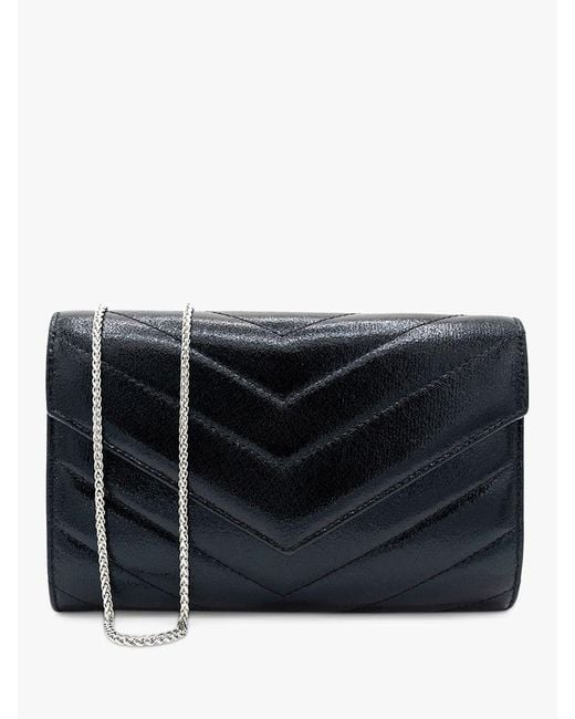 Paradox London Black Dextra Quilted Clutch Bag