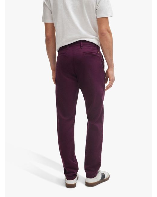 Boss Purple Boss Cotton Tapered Chinos for men