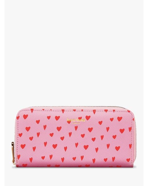 Fenella Smith Pink Luca Luna Heart Print Recycled Purse