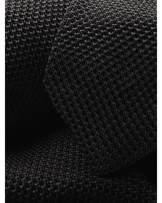 Charles Tyrwhitt Black Silk Knit Slim Tie for men