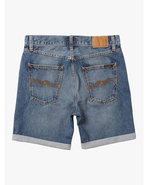 Nudie Jeans Blue Josh Denim Shorts for men