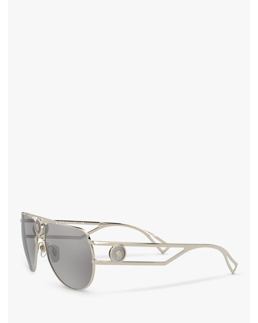Versace Gray Ve2225 Pilot Sunglasses for men