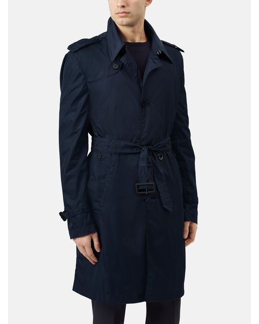 Aquascutum Voyager Packaway Showerproof Mac in Blue for Men Lyst UK