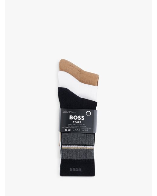 Boss Black Rib College Socks for men