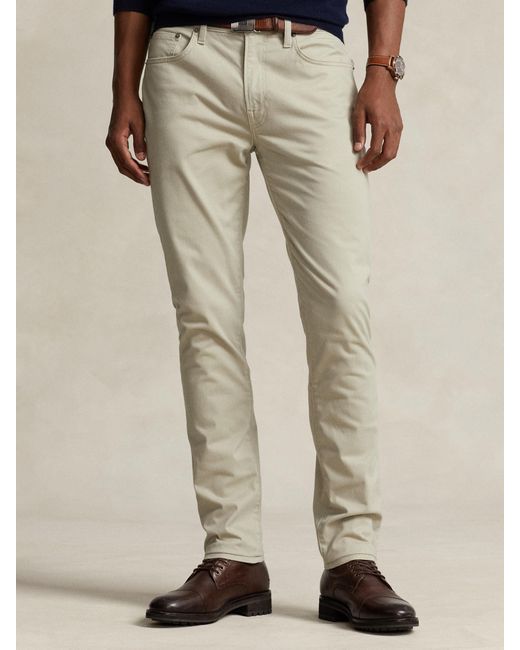 Ralph Lauren Natural Polo Sullivan Slim Stretch Sateen Trousers for men
