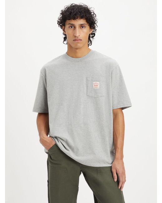 Levi's Gray Workwear Short Sleeve T-shirt for men