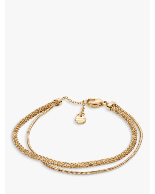 Skagen Metallic Layered Chain Bracelet