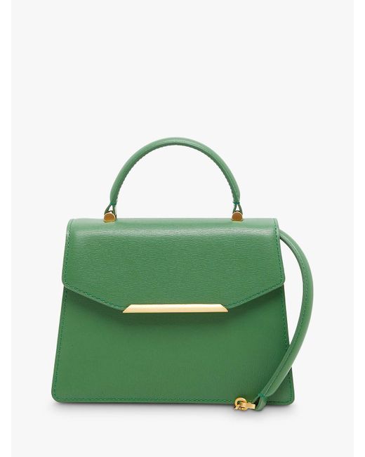 Jasper Conran Green Francine Top Handle Leather Grab Bag