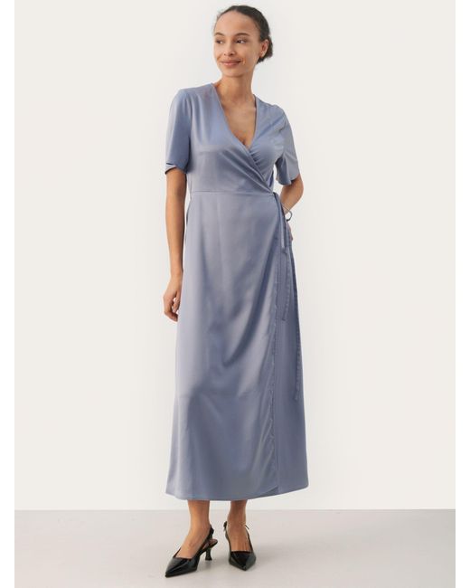 Part Two Blue Ellianna Wrap Maxi Dress