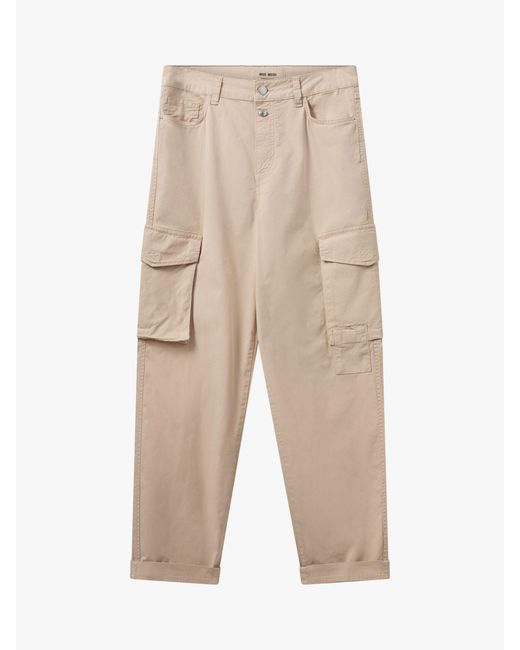 Mos Mosh Natural Adeline Cargo Trousers