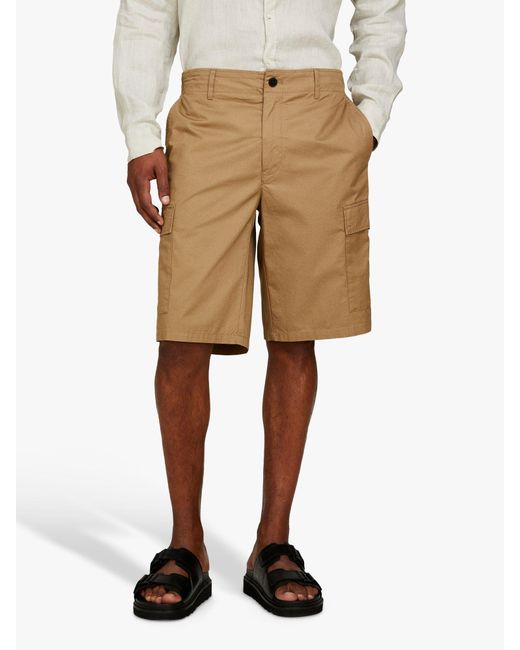 Sisley Natural Cargo Bermuda Shorts for men